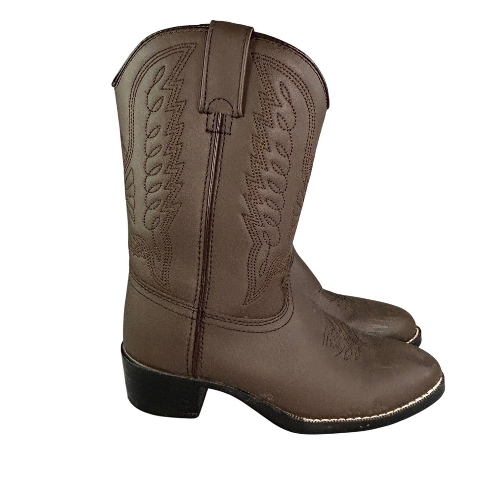 Durango BT804 Eagle Western Cowboy Boots Kids Size 10 Brown